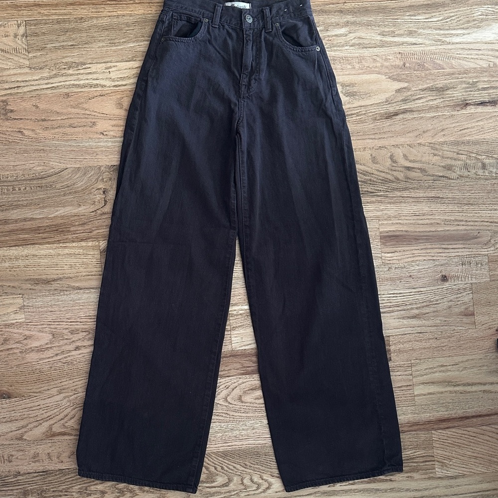 Madewell Black Wide-Leg Pants
